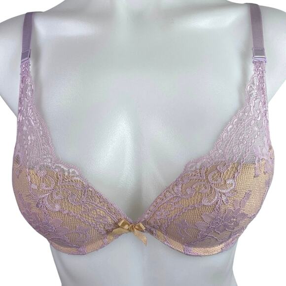 The Little Bra Co. Lucia Women's Pink Lace Convertible Straps Underwire Bra 30B - Picture 3 of 5